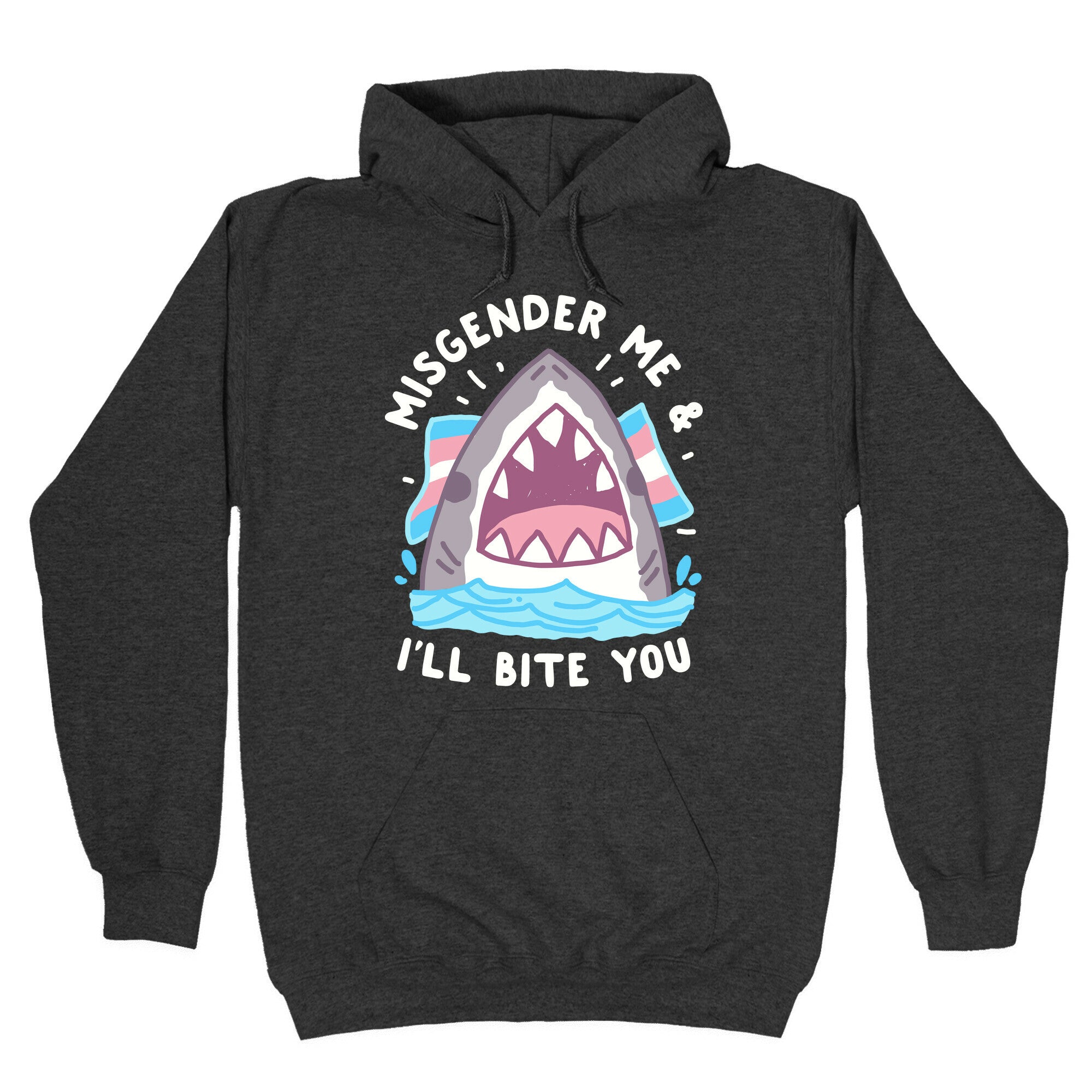 Misgender Me & I'll Bite You (Trans Flag) Hoodie
